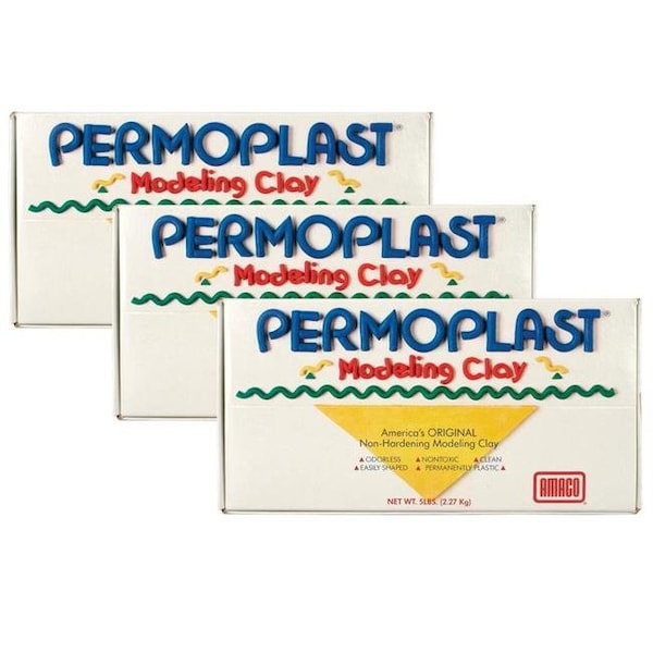American Art Clay Co American Art Clay AMA90054E-3 Permoplast Non Hardning Clay Green - 3 Each AMA90054E-3 - main